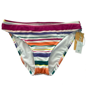 KONA SOL Multi ColorStripe Bikini Bottom SmallBNWT